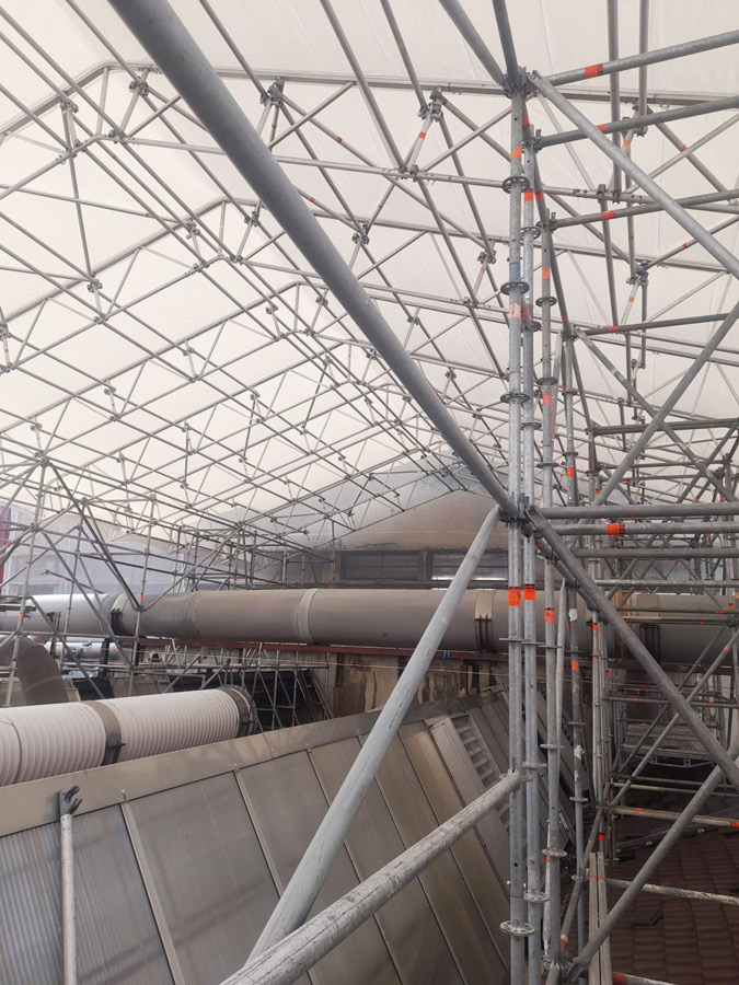 echafaudage parapluie pose couverture type couvralu - profil